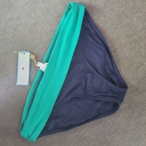 Helen Jon Draper James x Helen Jon Fold Over Hipster Bikini Botton Nwt Size M